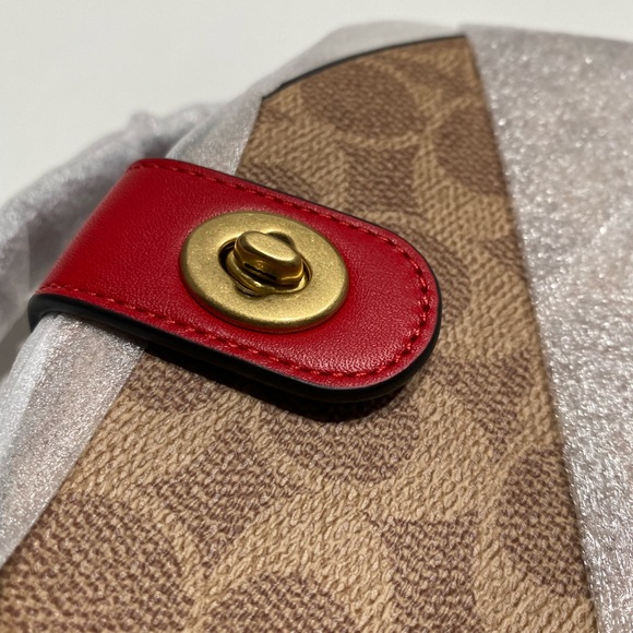 Coach Circle Lunar New Year Circle Bag In Signature Canvas Colorblock Ox Leather - Picture 9 of 12